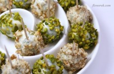Grape balls coated in cheese and nuts