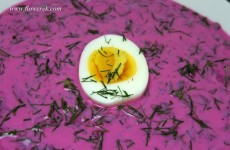 Lithuanian cold beet soup