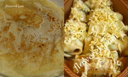 chicken and spinach crepes