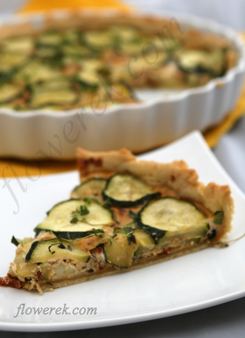 zucchini and goat cheese tart