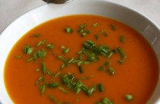 pumpkin soup with peas