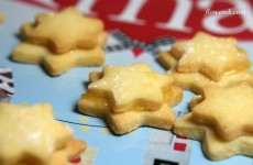 lemon curd Christmas tree cookies