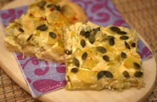 Leek and potato pizza