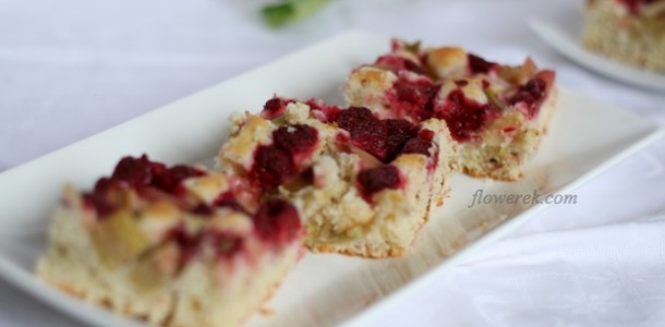 Rhubarb Raspberry Cake