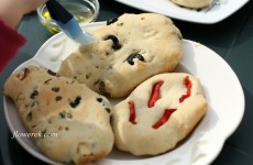 Focaccia with herbs and olives