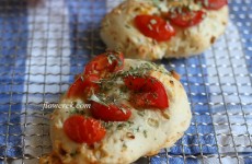 Focaccia with tomatoes and Parmesan