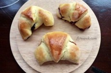 Tender yeast crescent rolls with yogurt