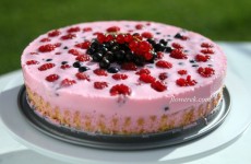 Light yogurt cake with fruit
