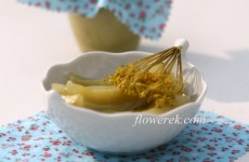 Cucumbers in mustard brine