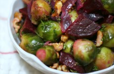 Brussels sprouts with beets