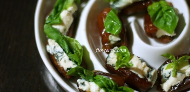 Dates stuffed with blue cheese