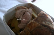 Pork shoulder roasted in beer