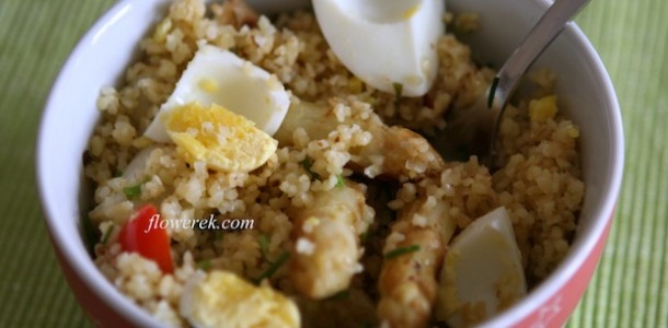 Asparagus salad with bulgur