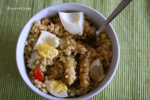 Asparagus salad with bulgur