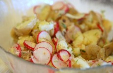 Potato salad with radishes