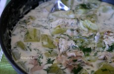 Braised cucumbers with fish