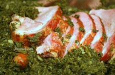 kale with meat