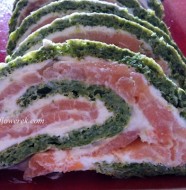 Spinach and salmon roulade