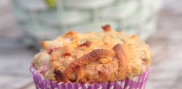 Rhubarb and Marzipan Muffins