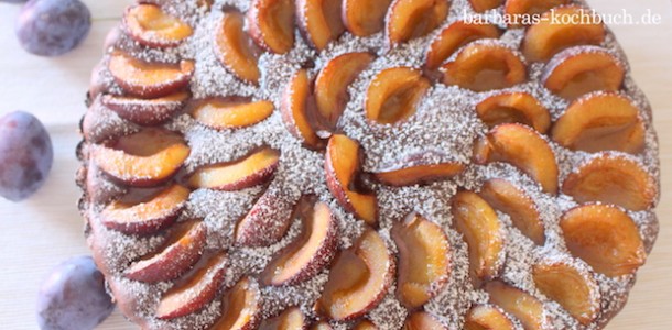 Chocolate plum tart